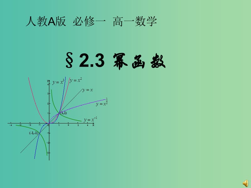 高中数学 2.3幂函数教学课件 新人教A版必修1.ppt_第1页