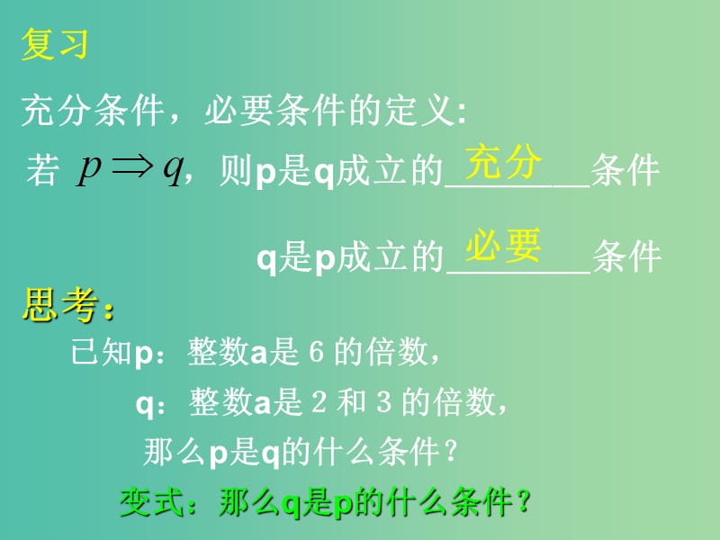 高中数学 1.1.3充要条件课件 新人教A版选修2-1.ppt_第2页