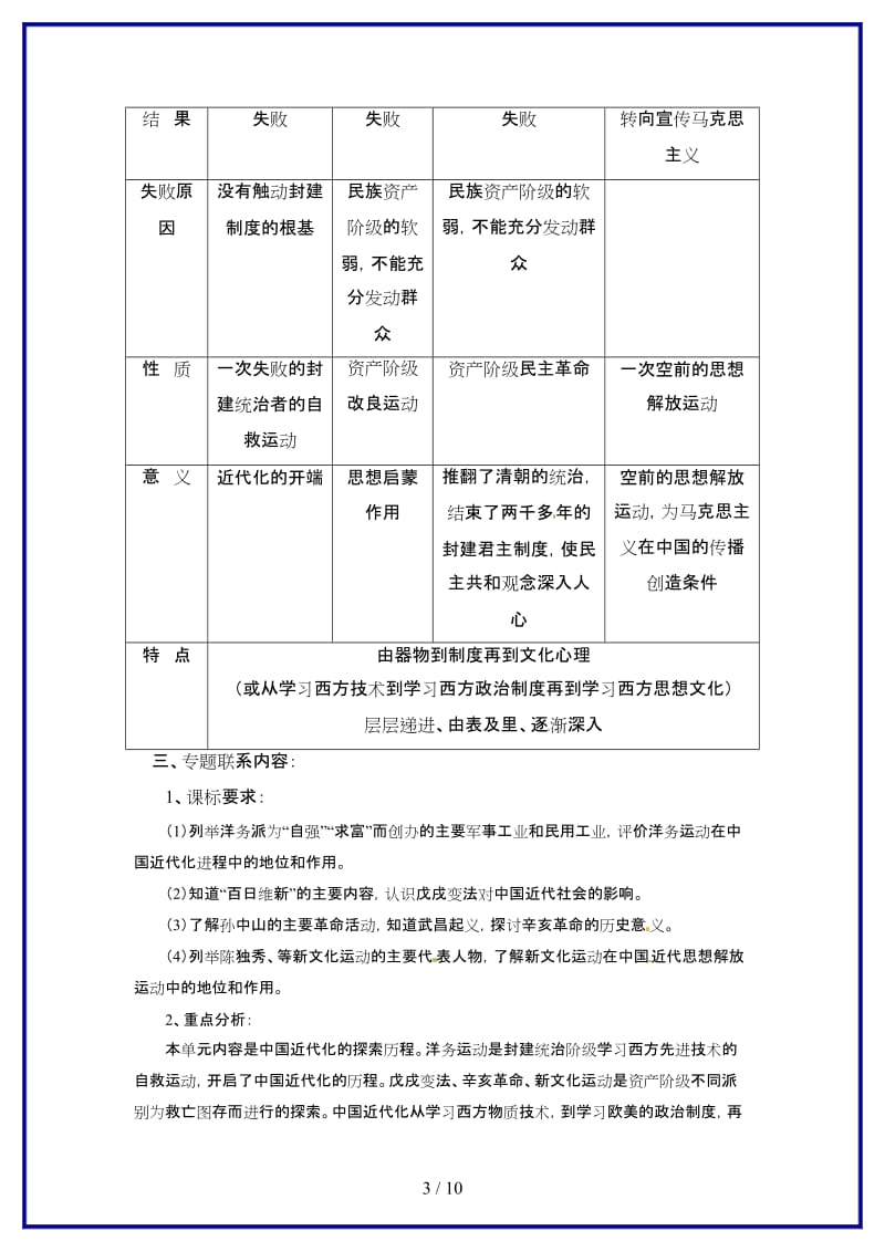 九年级历史上册《专题4近代化的探索》专题备课稿人教新课标版.doc_第3页