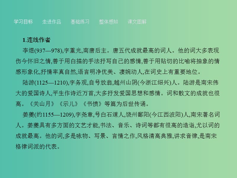 高中语文 4.18 诗词三首课件 粤教版必修3.ppt_第3页