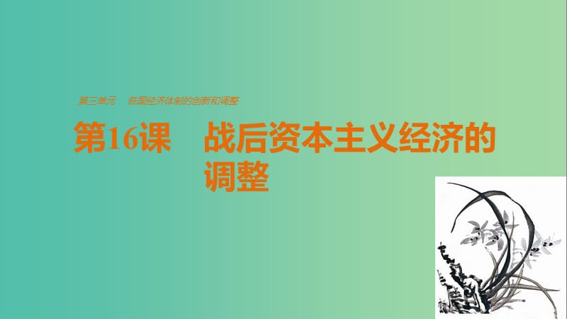 高中历史 第三单元 各国经济体制的创新和调整 第16课 战后资本主义经济的调整课件 岳麓版必修2.ppt_第1页