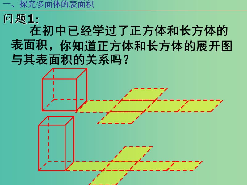 高中数学 1.3.1柱体、锥体、台体的表面积与体积课件1 新人教A版必修2.ppt_第3页