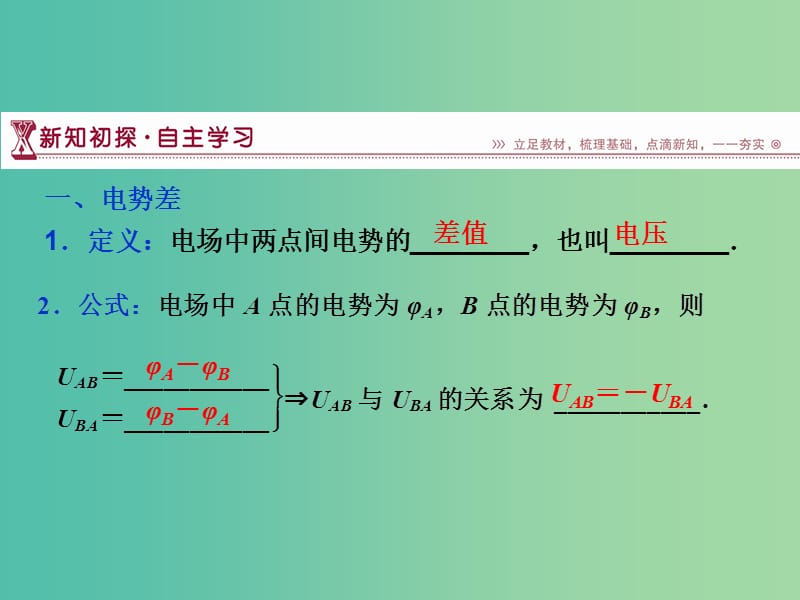 高中物理 第一章 第5节 电势差课件 新人教版选修3-1.ppt_第3页