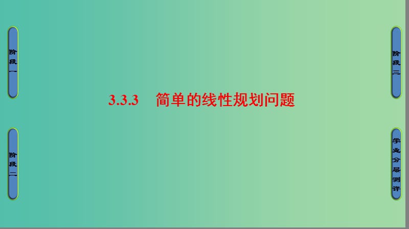 高中数学 第三章 不等式 3.3.3 简单的线性规划问题课件 苏教版必修5.ppt_第1页