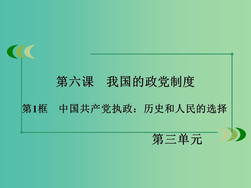 高中政治 第三单元 第6课 第1框 中国共产党执政 历史和人民的选择课件 新人教版必修2.ppt_第3页