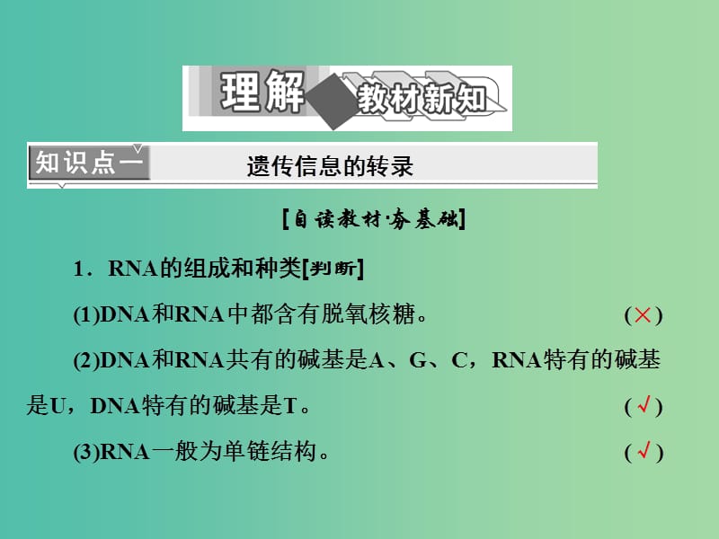 高中生物第4章基因的表达第1节基因指导蛋白质的合成课件新人教版.ppt_第3页