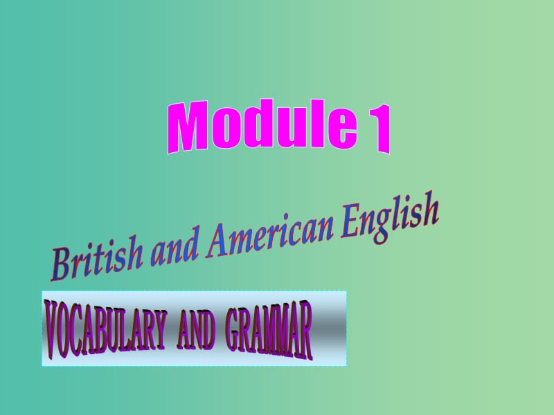 高中英语 Module1 vocabulary and grammar课件 外研版必修5.ppt_第1页