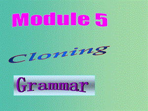 高中英語 Module5 Grammar課件 外研版選修6.ppt