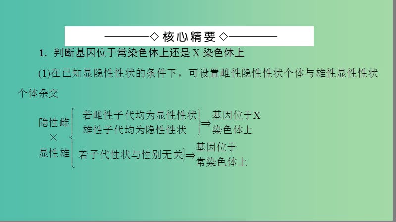 高中生物 第2章 染色体与遗传判断基因位置的相关实验微专题突破课件 浙科版必修2.ppt_第2页