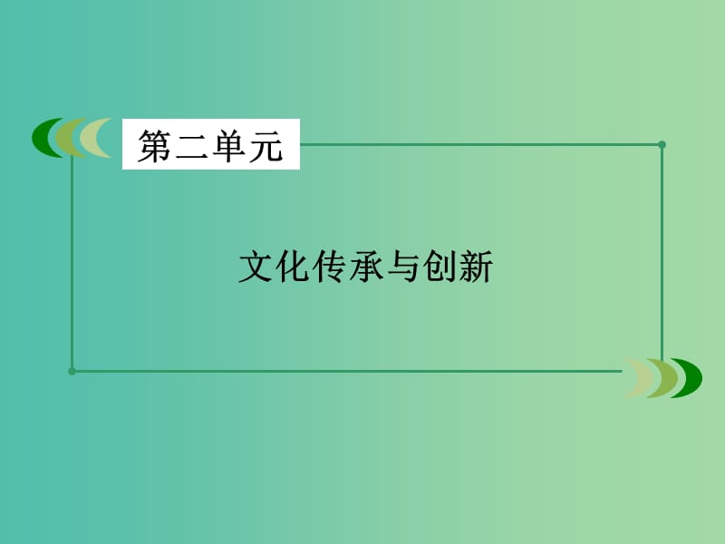 高中政治 第2单元 第4课 第2框 文化在继承中发展课件 新人教版必修3.ppt_第2页