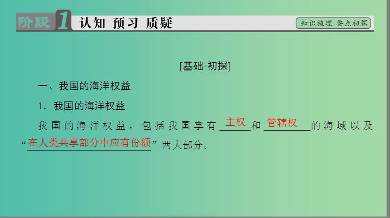 高中地理 第4单元 维护海洋权益 第3节 我国的海洋权益整合提升课件 鲁教版选修2.ppt_第3页