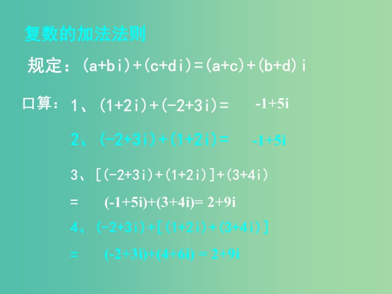 高中数学 第三章 第二节 复数代数形式的加减运算及几何意义课件 新人教版选修1-2.ppt_第3页