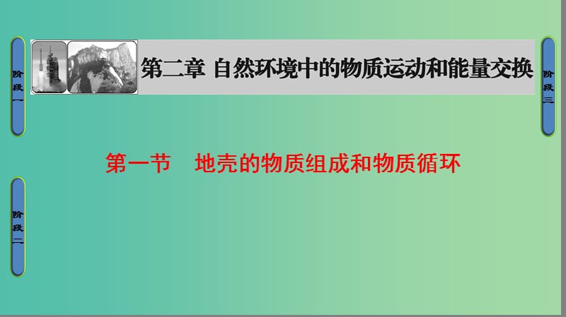 高中地理 第二章 自然环境中的物质运动和能量交换 第一节 地壳的物质组成和物质循环课件 湘教版必修1.ppt_第1页