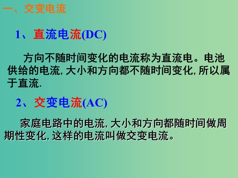 高中物理 5.1 交变电流（讲授式）同课异构课件 新人教版选修3-2.ppt_第3页