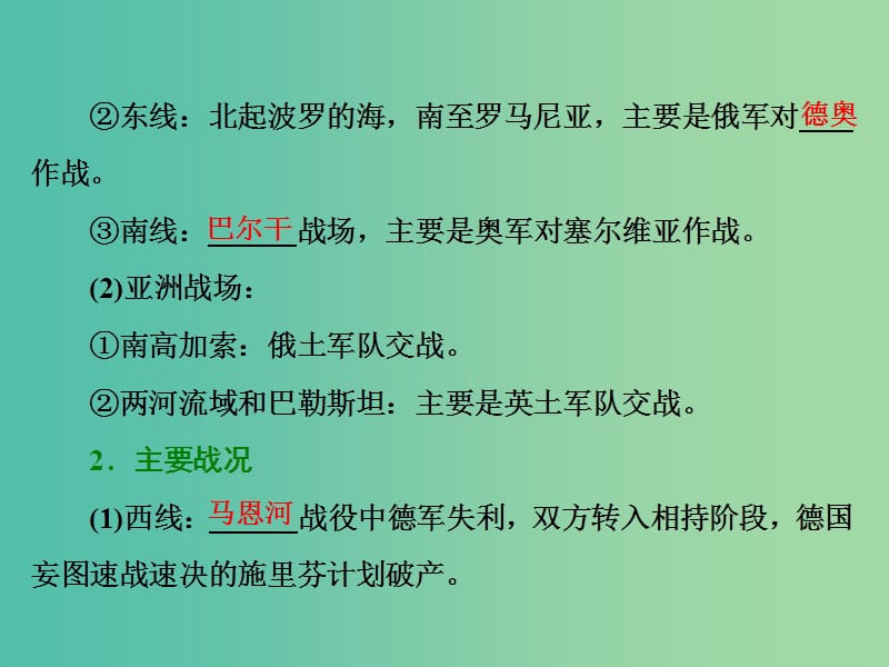 高中历史专题一第一次世界大战二第一次世界大战的经过课件人民版.ppt_第2页