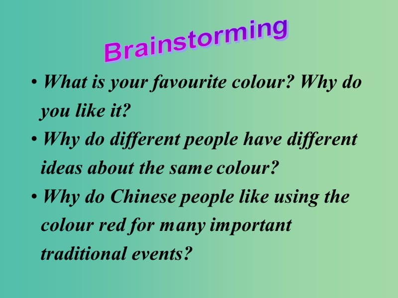 高中英语 Unit3 The meaning of colour Project课件 牛津译林版选修9.ppt_第3页