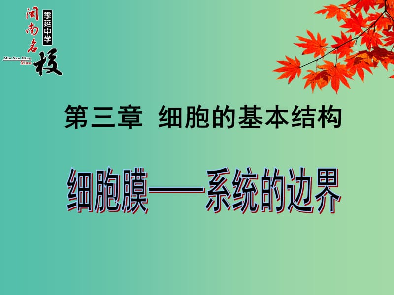 高中生物 3.1 细胞膜 系统的边界课件 新人教版必修1.ppt_第2页