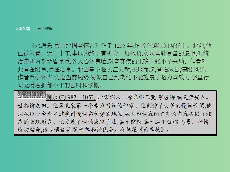 高中语文 第四单元 古典诗歌 4.17 宋词四首课件 粤教版必修3.ppt_第3页