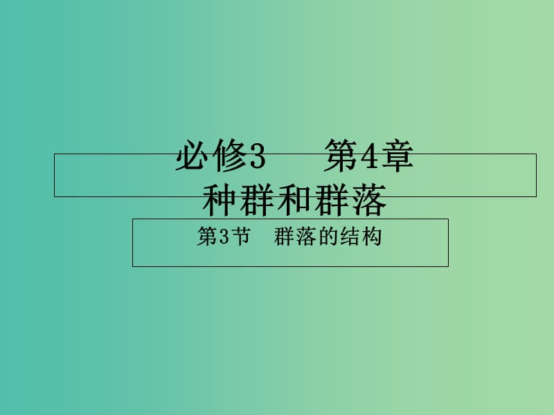 高中生物 专题4.3 群落的结构课件 新人教版必修3.ppt_第1页