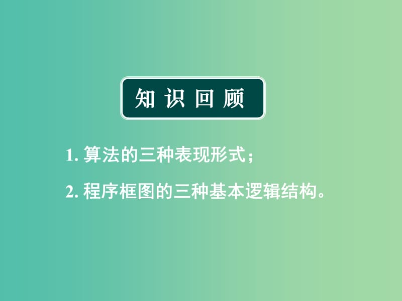 高中数学 1.2 基本算法语句 1.2.1输入语句_输出语句和赋值语句课件 新人教版必修3.ppt_第1页