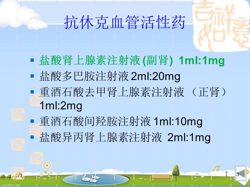 常用急救药品的药理作用及不良反应ppt课件_第3页