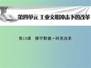 高中歷史 第13課《穆罕默德 阿里改革》課件 岳麓版選修1.ppt