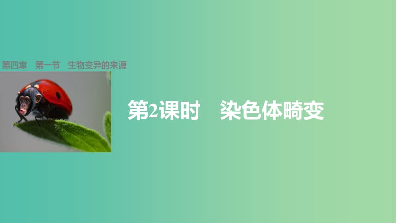 高中生物 第四章 第一节 染色体畸变（第2课时）课件 浙科版必修2.ppt_第1页