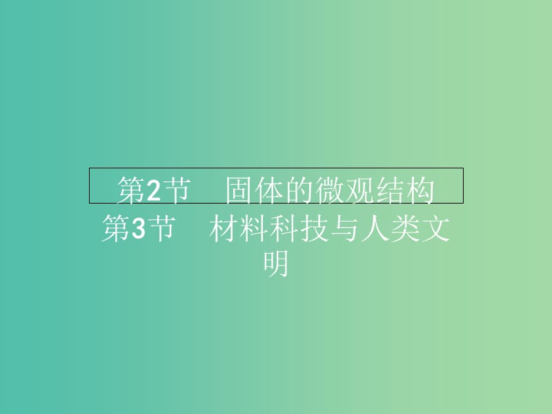 高中物理 2.2-2.3固体的微观结构 材料科技与人类文明课件 鲁科版选修3-3.ppt_第1页