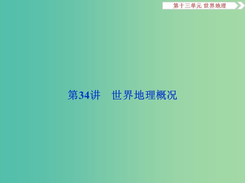 高考地理总复习 第四部分 区域地理 第十三单元 世界地理 第34讲 世界地理概况课件 鲁教版.ppt_第2页