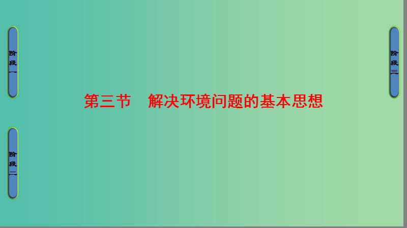 高中地理第1章环境与环境问题第3节解决环境问题的基本思想课件新人教版.ppt_第1页