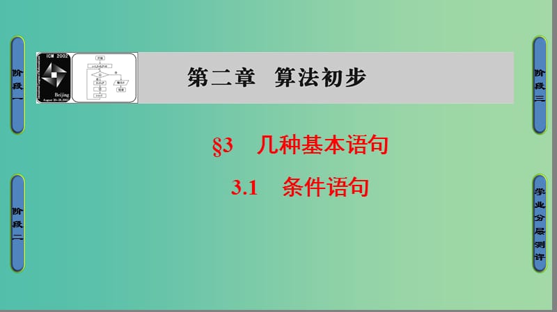 高中数学 第2章 算法初步 3.1 条件语句课件 北师大版必修3.ppt_第1页