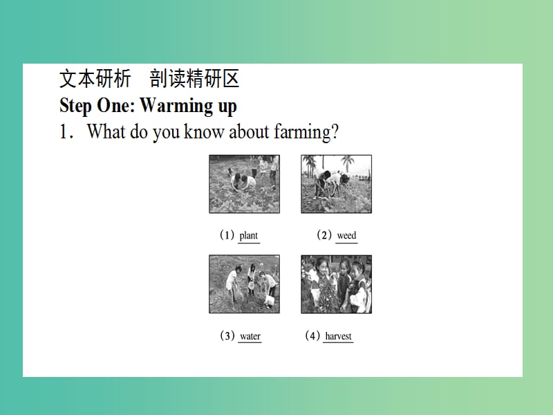 高中英语Unit2WorkingthelandSectionⅠWarmingUpReading-Pre-reading课件新人教版.ppt_第2页