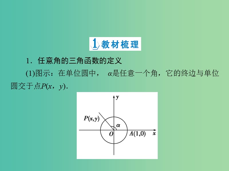 高中数学 1.2.1任意角的三角函数（一）课件 新人教A版必修4.ppt_第3页