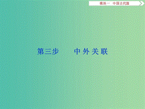 高考歷史二輪復習 第一部分模塊一 中國古代篇 第三步 中外關聯 課件.ppt