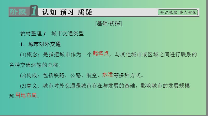 高中地理第4单元城乡建设与生活第2节城市交通与生活课件鲁教版.ppt_第3页