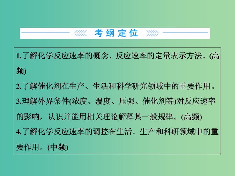 高考化学大一轮复习 第七章 第1节 化学反应速率课件.ppt_第2页