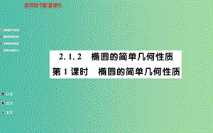 高中數(shù)學 2.1.2第1課時 橢圓的簡單幾何性質課件 新人教A版選修1-1.ppt