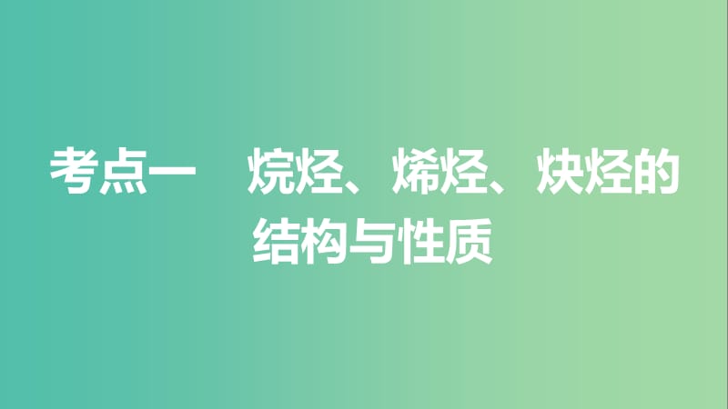 高考化学一轮复习 第11章 有机化学基础（选考）第36讲 烃和卤代烃课件 鲁科版.ppt_第3页