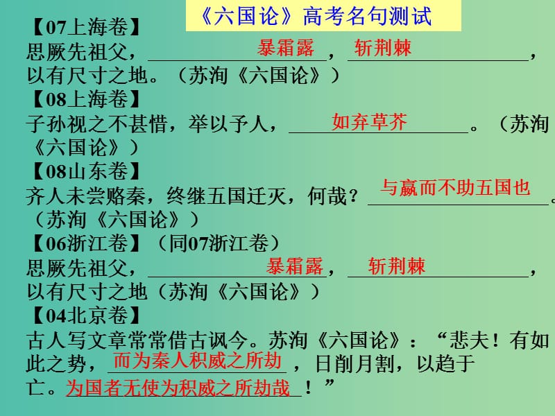 高中语文 第三专题 六国论 优秀实用课件 苏教版必修2.ppt_第1页