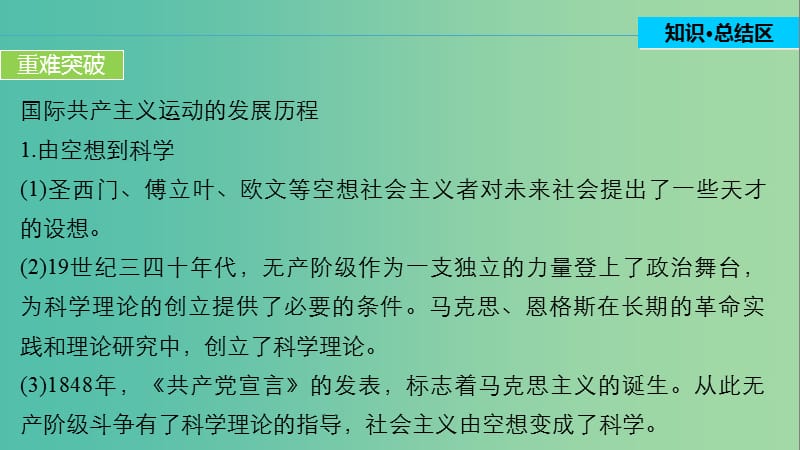 高中历史 专题八 解放人类的阳光大道 4 专题学习总结课件 人民版必修1.ppt_第3页