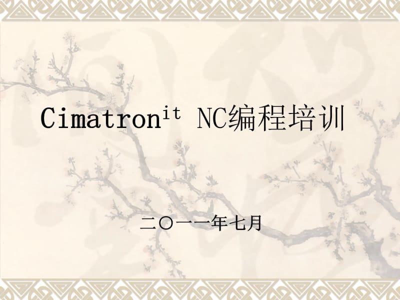 CimatronitNC编程培训.ppt_第1页