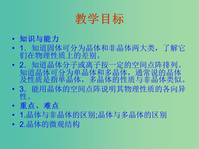 高中物理 9.1《固体》课件 新人教版选修3-3.ppt_第2页