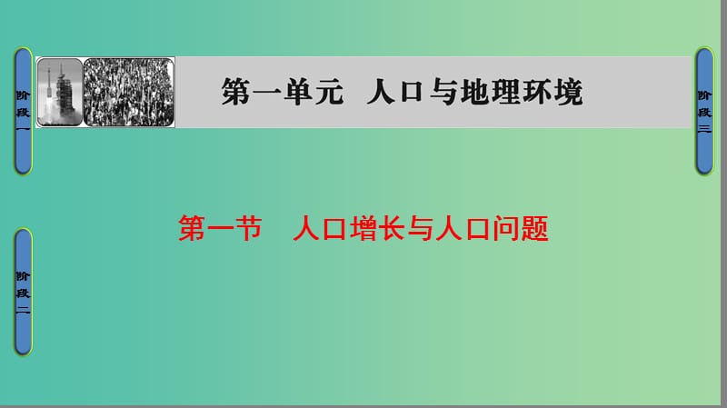 高中地理第1单元人口与地理环境-第1节人口增长与人口问题课件鲁教版.ppt_第1页