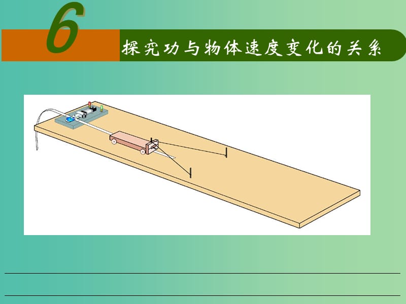 高中物理 7.6探究功与物体速度变化的关系课件 新人教版必修2.ppt_第1页