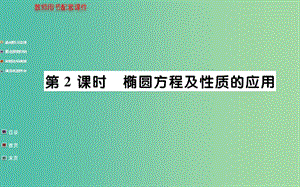 高中數(shù)學(xué) 2.1.2第2課時 橢圓方程及性質(zhì)的應(yīng)用課件 新人教A版選修1-1.ppt