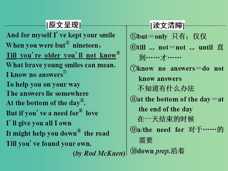 高中英语Unit2PoemsSectionⅣLearningaboutLanguageamp；UsingLanguage课件新人教版.ppt_第2页