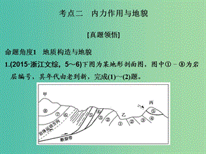 高考地理二輪復習 第二部分 專題四 考點二 內(nèi)力作用與地貌課件.ppt