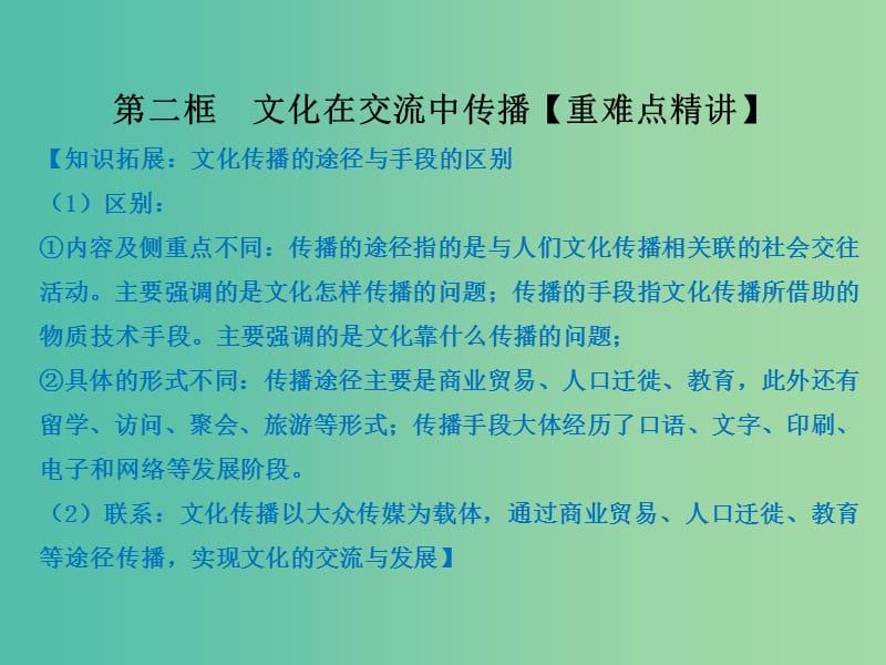 高中政治 专题3.2 文化在交流中传播课件 新人教版必修3.ppt_第3页