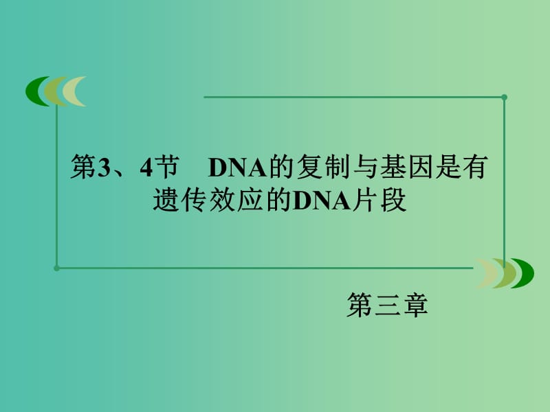 高中生物 第三章 第3、4节 DNA的复制与基因是有遗传效应的DNA片段课件 新人教版必修2.ppt_第3页