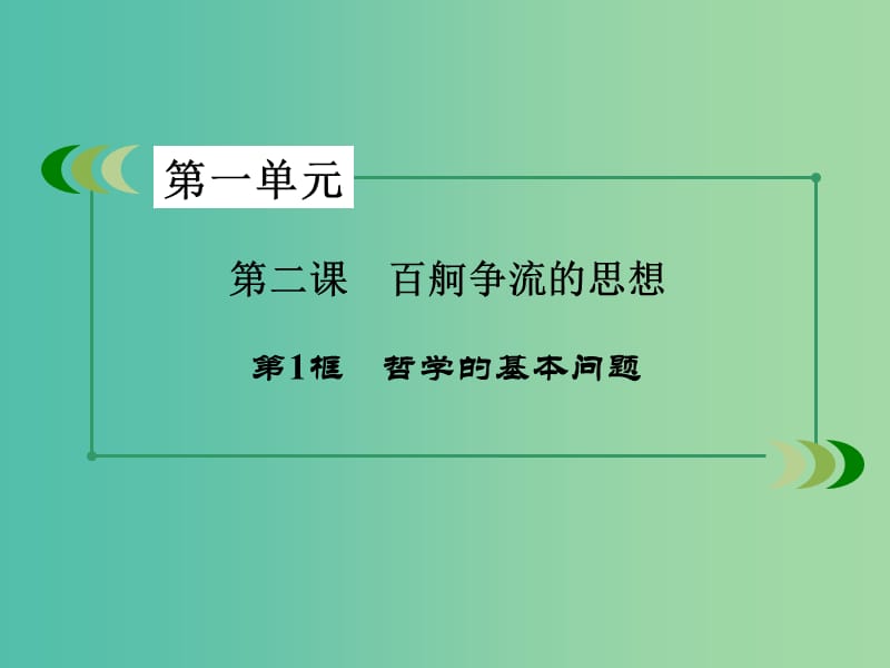 高中政治第一单元生活智慧与时代精神第2课百舸争流的思想第1框哲学的基本问题课件新人教版.ppt_第3页